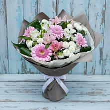 Букет цветов из:  Герберы, Альстромерии и Хризантемы в Ванино