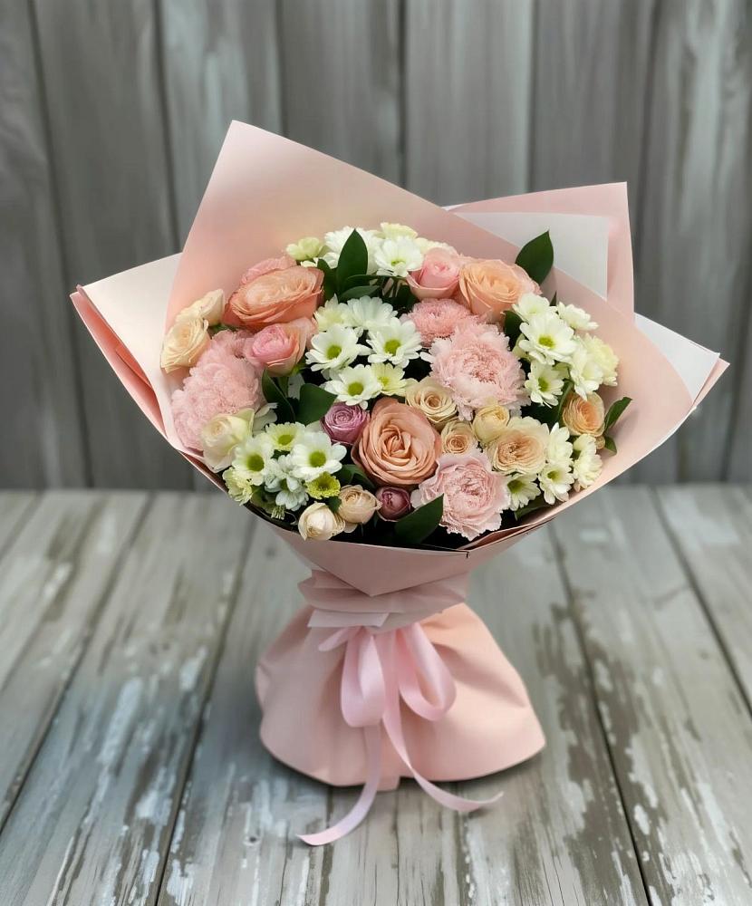 Букет цветов из: Гвоздики, Розы и Хризантемы в Ванино