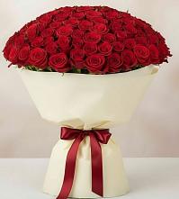 Букет 101 Красная роза Милано в Ванино