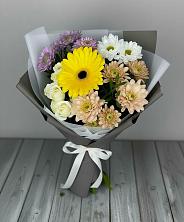 Букет цветов из:  Розы, Герберы и Хризантемы в Ванино