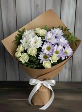 Букет цветов из:  Хризантемы и Розы в Ванино