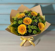 Букет цветов из:  Герберы и Хризантемы #REPLACE_PRED# Ванино