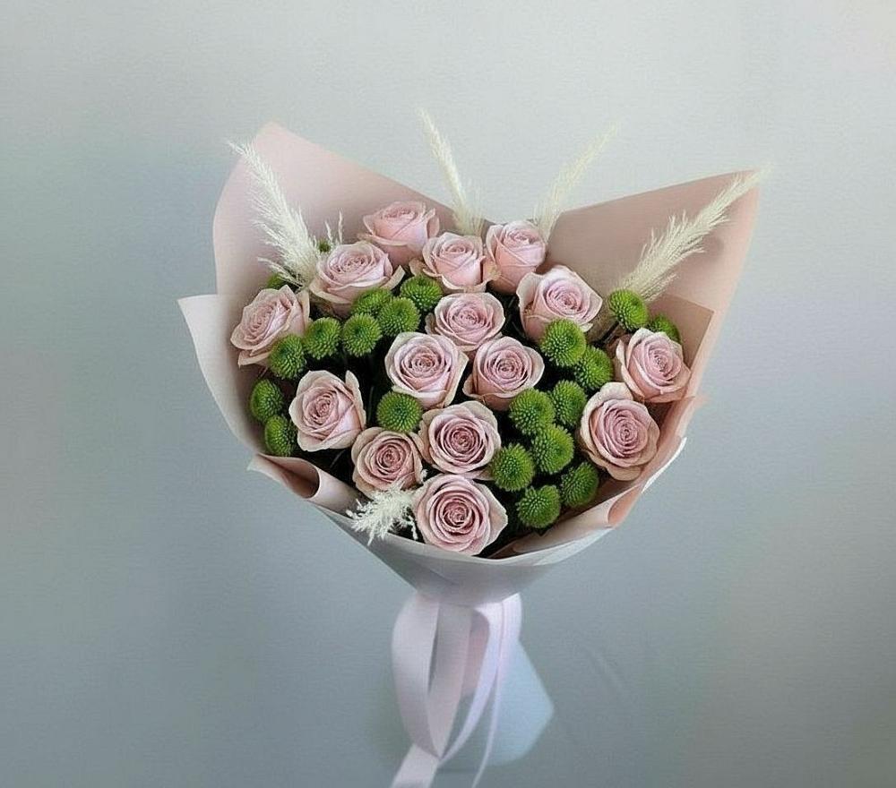 Букет цветов из: Розы и Хризантемы в Ванино