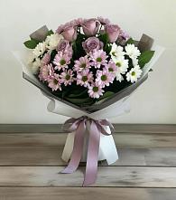 Букет цветов из:  Хризантемы и Розы в Ванино
