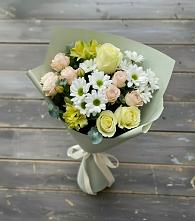 Букет цветов из:  Альстромерии, Розы и Хризантемы в Ванино