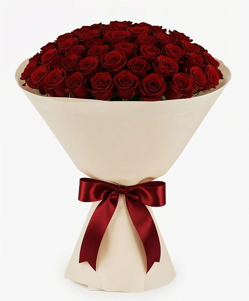 Букет 101 Бордовая роза Блэк Бакарра в Ванино